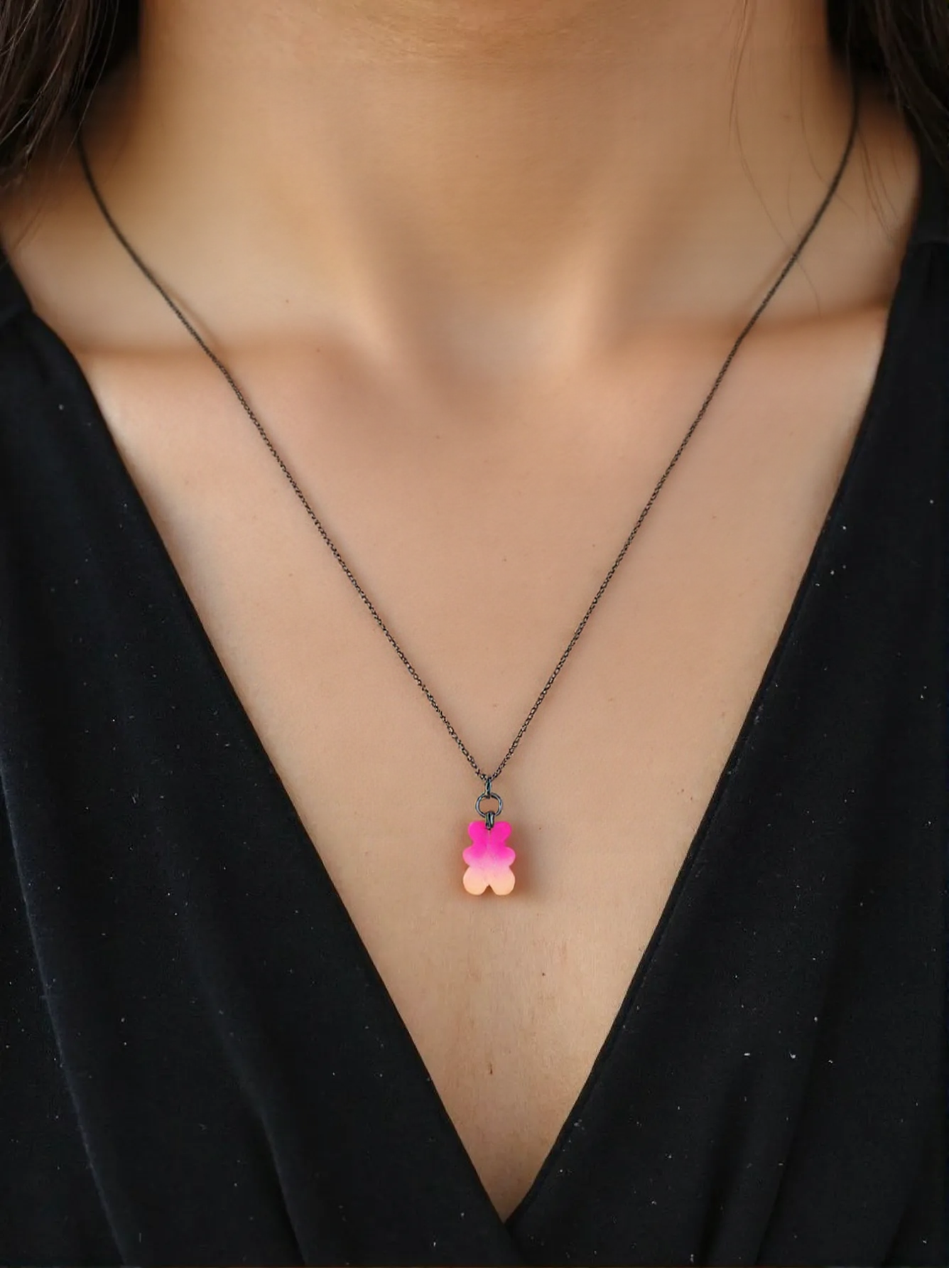Collar "OSITO ROSA/BLANCO"