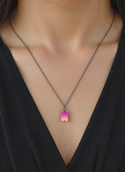 Collar "OSITO ROSA/BLANCO"